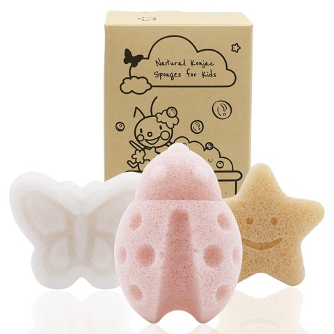 myHomeBody Konjac Bath Sponges for Babies and Kids