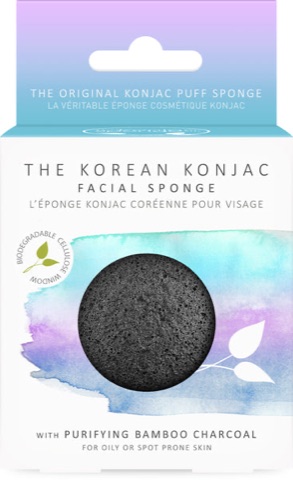 The Konjac Sponge Company Konjac Premium Facial Puff Sponge With Bamboo Charcoal