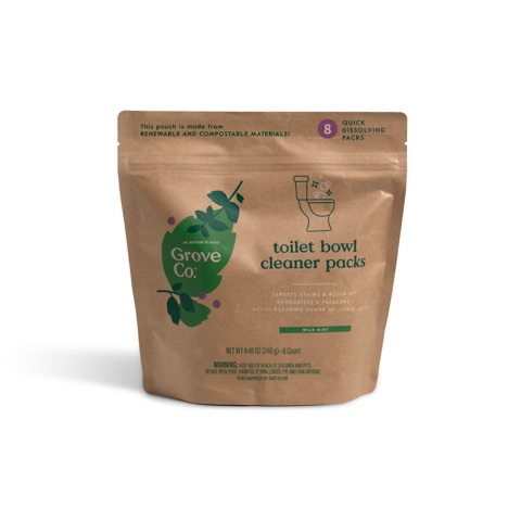 Grove Co. Toilet Bowl Cleaner Packs, Wild Mint